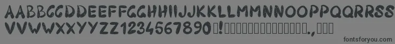 フォントPw403 – 黒い文字の灰色の背景
