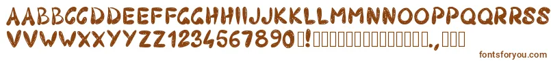 Pw403-fontti – ruskeat fontit valkoisella taustalla