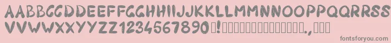 Pw403 Font – Gray Fonts on Pink Background