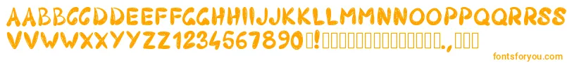 Pw403 Font – Orange Fonts on White Background