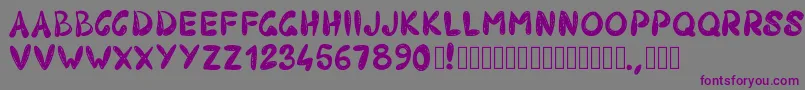 フォントPw403 – 紫色のフォント、灰色の背景