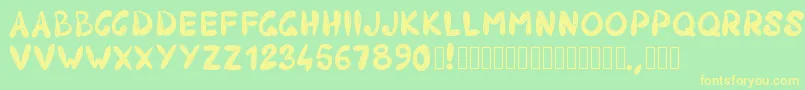 More about Pw403 Font Pw403 Font – Yellow Fonts on Green Background