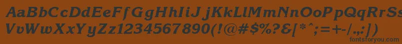 Шрифт KorinnaBoldItalic – чёрные шрифты на коричневом фоне