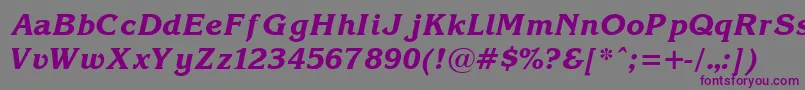 KorinnaBoldItalic Font – Purple Fonts on Gray Background