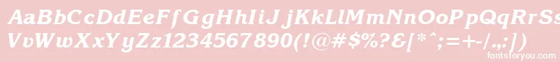 KorinnaBoldItalic Font – White Fonts on Pink Background