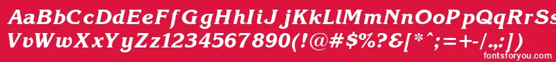 フォントKorinnaBoldItalic – 赤い背景に白い文字