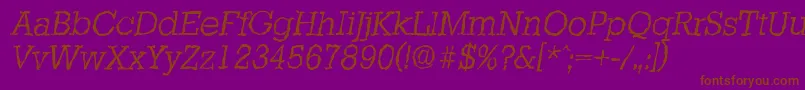 StaffordrandomLightItalic Font – Brown Fonts on Purple Background