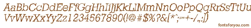 StaffordrandomLightItalic Font – Brown Fonts on White Background