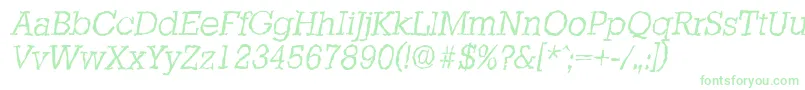 Шрифт StaffordrandomLightItalic – зелёные шрифты
