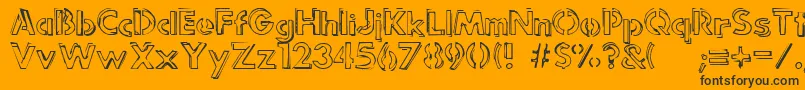 Saiba mais sobre a fonte Punkrockrum Fonte Punkrockrum – fontes pretas em um fundo laranja