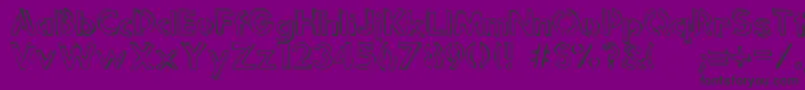Punkrockrum-fontti – mustat fontit violetilla taustalla