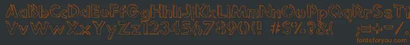 Punkrockrum Font – Brown Fonts on Black Background