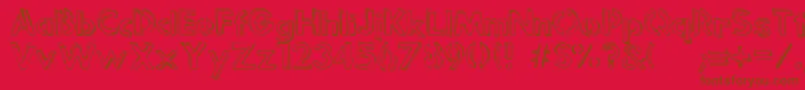 Punkrockrum Font – Brown Fonts on Red Background