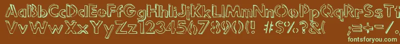 Punkrockrum Font – Green Fonts on Brown Background