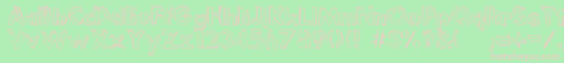 Punkrockrum Font – Pink Fonts on Green Background