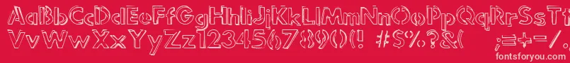 Punkrockrum Font – Pink Fonts on Red Background