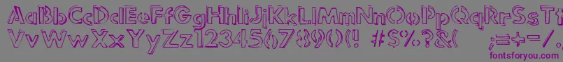 Punkrockrum Font – Purple Fonts on Gray Background