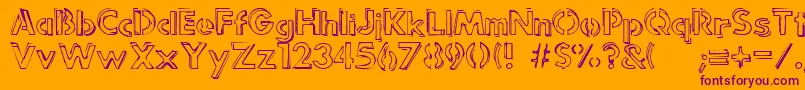 Punkrockrum Font – Purple Fonts on Orange Background