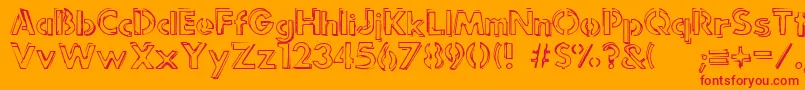 Punkrockrum Font – Red Fonts on Orange Background