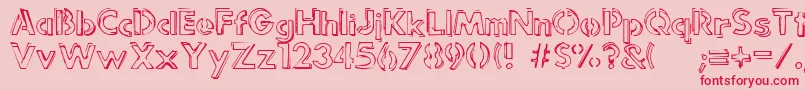 Punkrockrum Font – Red Fonts on Pink Background