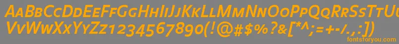 BalanceboldCapsitalic Font – Orange Fonts on Gray Background