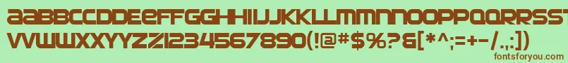 SfAutomaton Font – Brown Fonts on Green Background