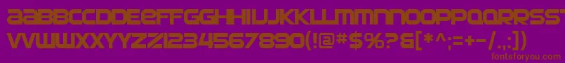 SfAutomaton Font – Brown Fonts on Purple Background