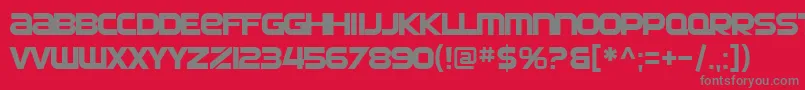 フォントSfAutomaton – 赤い背景に灰色の文字