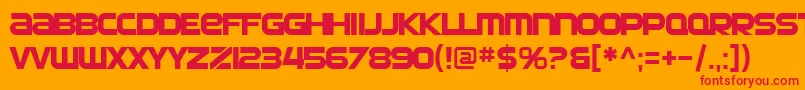 SfAutomaton Font – Red Fonts on Orange Background