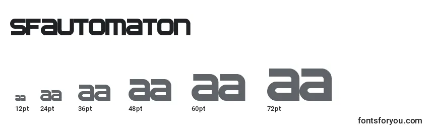 Размеры шрифта SfAutomaton