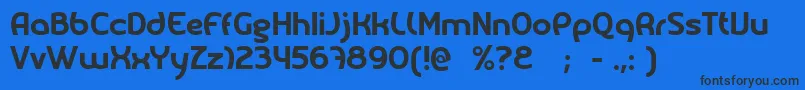 Melody Font – Black Fonts on Blue Background