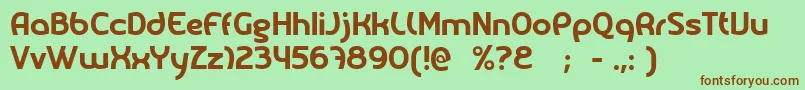 Melody-fontti – ruskeat fontit vihreällä taustalla