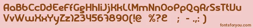 Melody Font – Brown Fonts on Pink Background