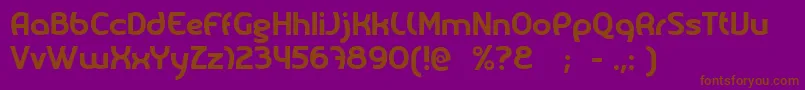 フォントMelody – 紫色の背景に茶色のフォント
