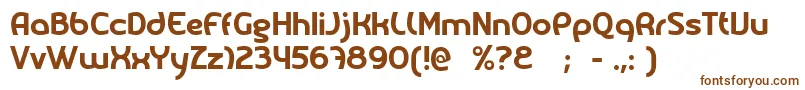 Melody-fontti – ruskeat fontit valkoisella taustalla