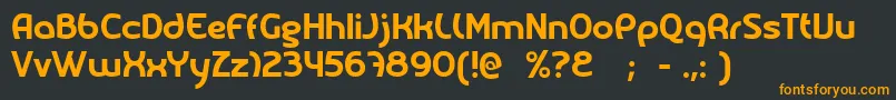 Melody Font – Orange Fonts on Black Background