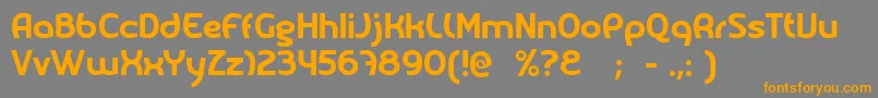 Melody Font – Orange Fonts on Gray Background