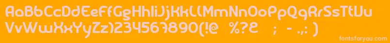 Melody Font – Pink Fonts on Orange Background