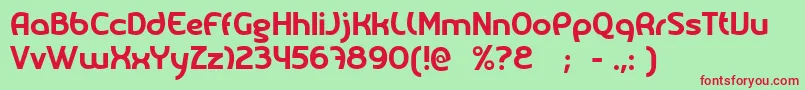 Melody Font – Red Fonts on Green Background
