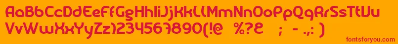 Melody Font – Red Fonts on Orange Background