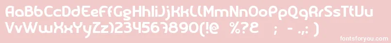 Melody Font – White Fonts on Pink Background