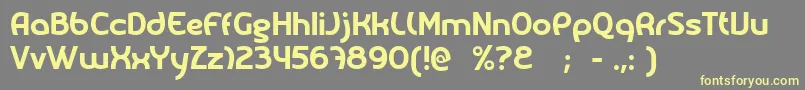 Melody-fontti – keltaiset fontit harmaalla taustalla