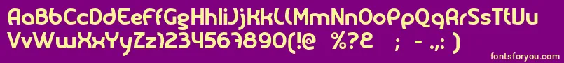 Melody Font – Yellow Fonts on Purple Background