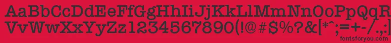 TypewriterserialMediumRegular Font – Black Fonts on Red Background