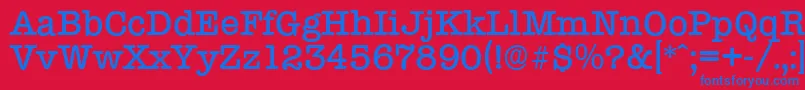 TypewriterserialMediumRegular Font – Blue Fonts on Red Background