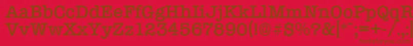 TypewriterserialMediumRegular Font – Brown Fonts on Red Background