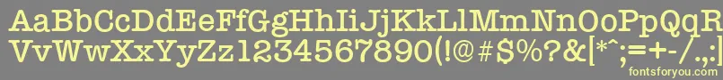 TypewriterserialMediumRegular Font – Yellow Fonts on Gray Background