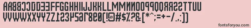 NewRussia2108St Font – Black Fonts on Pink Background