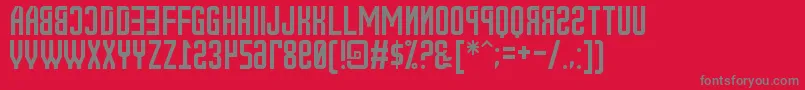 Czcionka NewRussia2108St – szare czcionki na czerwonym tle
