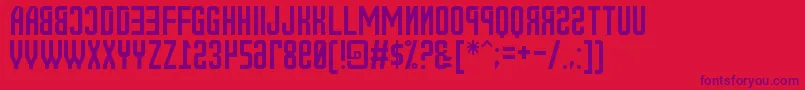 NewRussia2108St Font – Purple Fonts on Red Background
